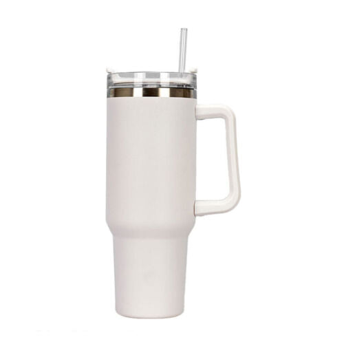For Stanley Cup 40oz Dupe Straw Lid Insulated Stainless Water Bottle Tumbler