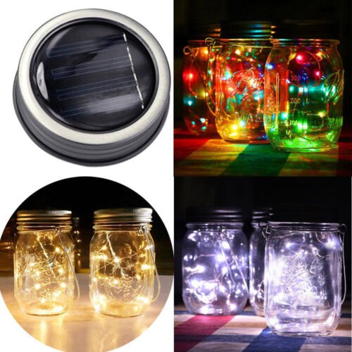 CLEARANCE- Fairy Light Solar String for Mason Jar Insert Color Changing Garden (Mason Jar Included)