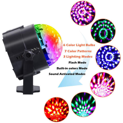Party Lights Disco Ball Light Premium LED RGB Stage Lighting Strobe Effect Lamp