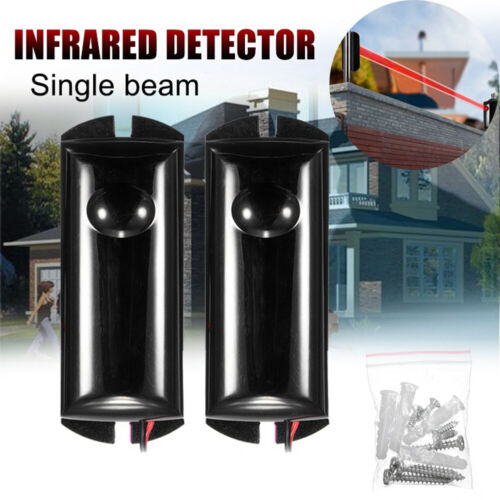 A Pair of Single Beam Infrared Detector Alarm Sensor Photoelectric Home Security