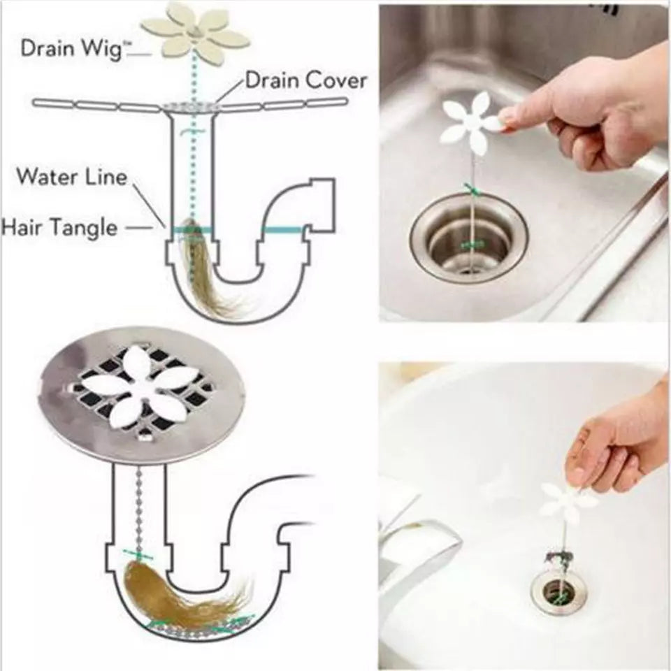 CLEARANCE- Bathtub Drain Hair Remover Shower Blockage Wig Preventer Cleaner Catcher