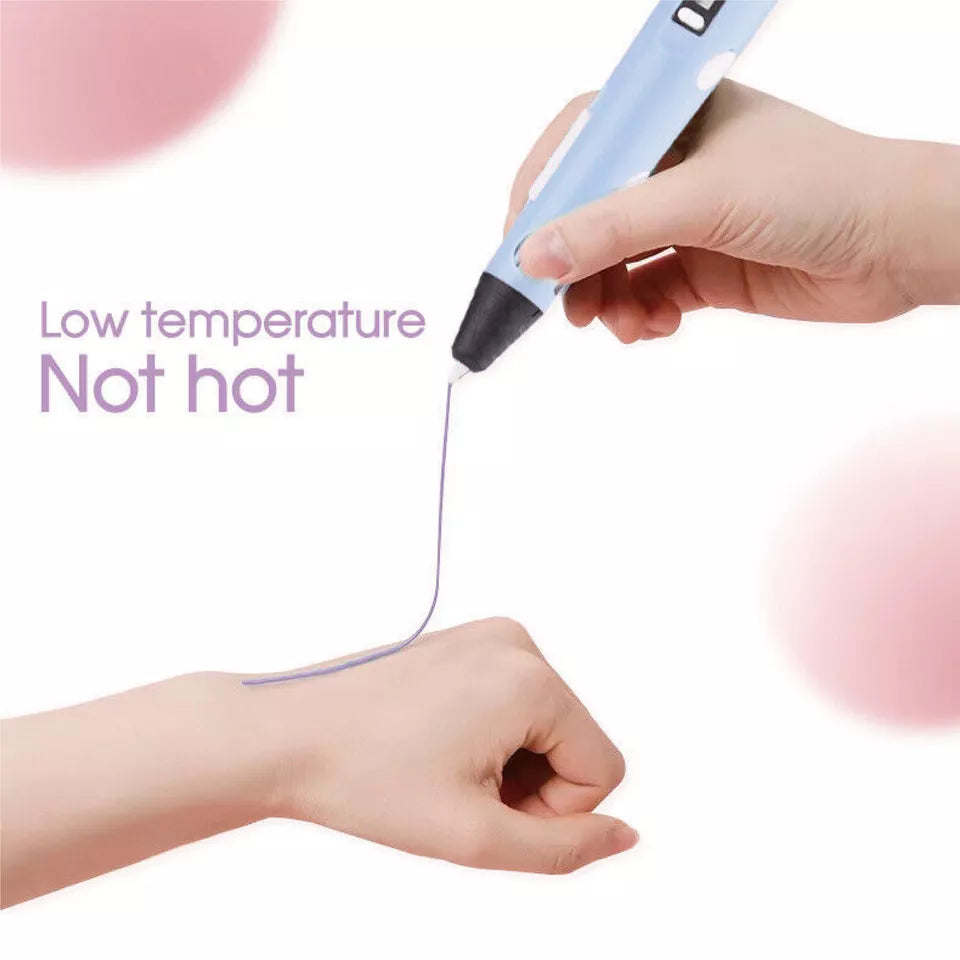 CLEARANCE- 3D Printing Pen Drawing Pen Printer LCD Screen with Free Filaments