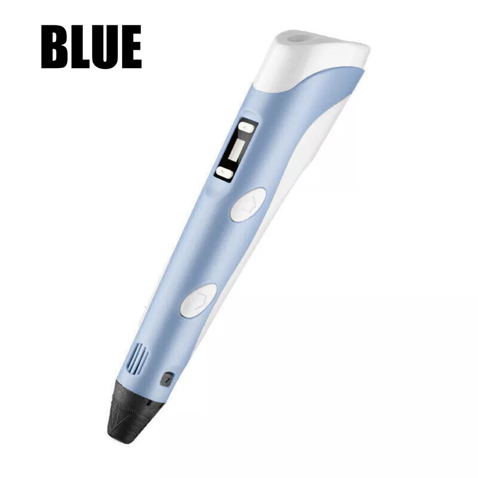 CLEARANCE- 3D Printing Pen Drawing Pen Printer LCD Screen with Free Filaments