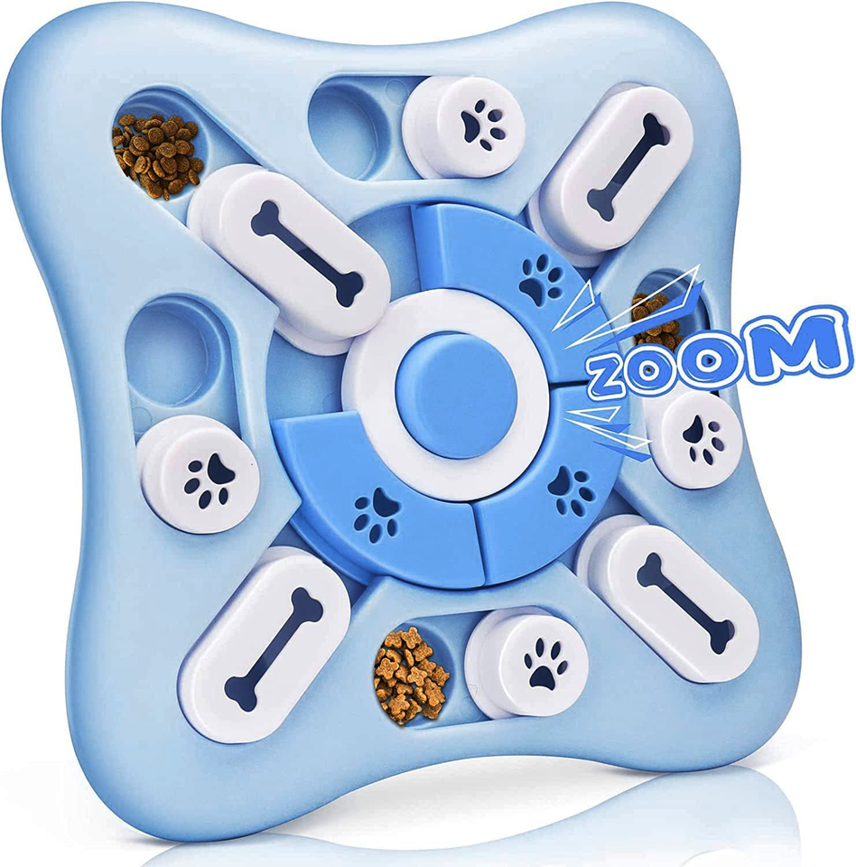 Anturnpet Dog Puzzle Toy Squeaky Treat Dispensing Dog Enrichment Toy