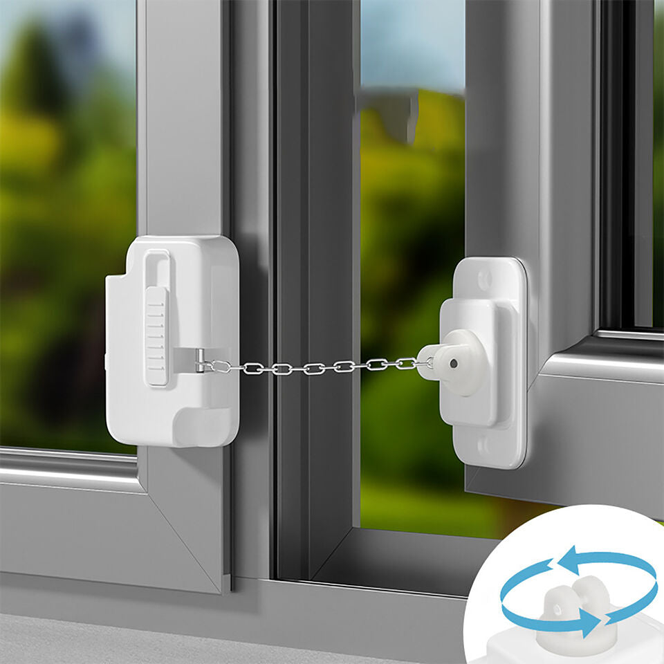 CLEARANCE- Adjustable Window Lock Gap Child Safety Locks Self Adhesive
