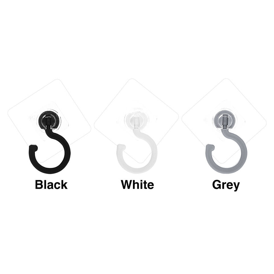 CLEARANCE- 5PCS 360 Rotation For Hanging No Drilling Coat Clothes Wall Mount Hook