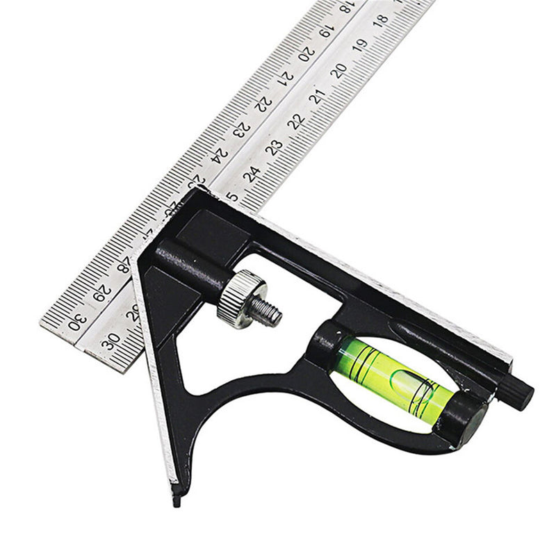 30cm Adjustable Measure Combination Angle Square Type A Ruler Spirit Level 12"