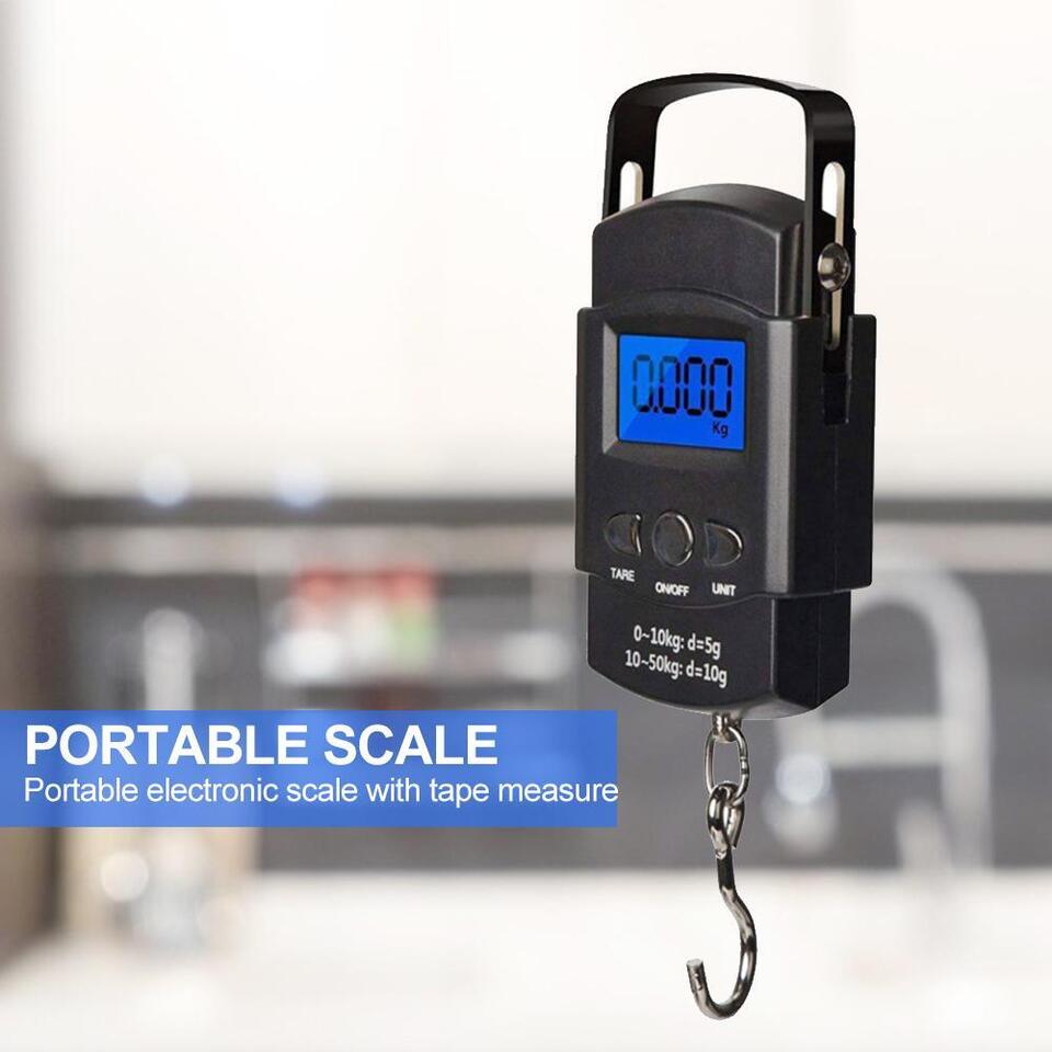 Portable LCD Digital Electronic Fishing Travel Luggage Hanging Weighing Scale