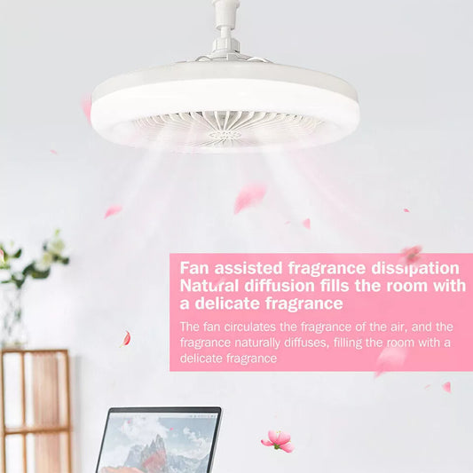 CLEARANCE- Fan with Light Adjustable Bedroom Living Room Fan Lamp Modern E27 Led Ceiling