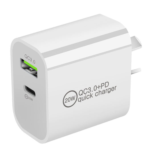 20W DUAL USB+Type C QC3.0+PD Quick Charger AU Wall Plug Adapter