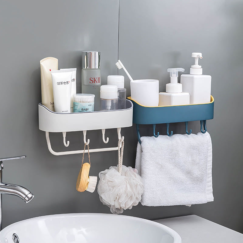 EXTRA SAVINGS-Multifunction Drainage Shelf Bathroom Kitchen Organizer with Hooks