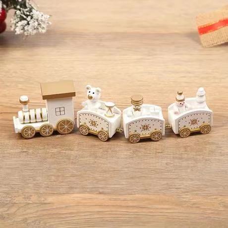 Eco-Friendly Christmas Wooden Train Decoration