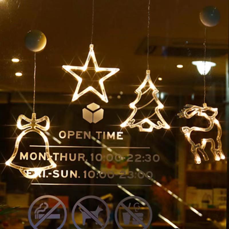 LED Christmas Home Window Decor Led Sucker Light