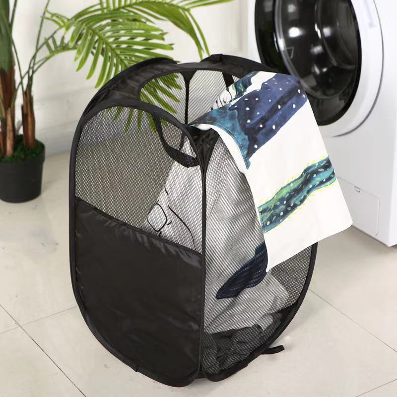 Foldable Mesh Pop Up Washing Laundry Basket