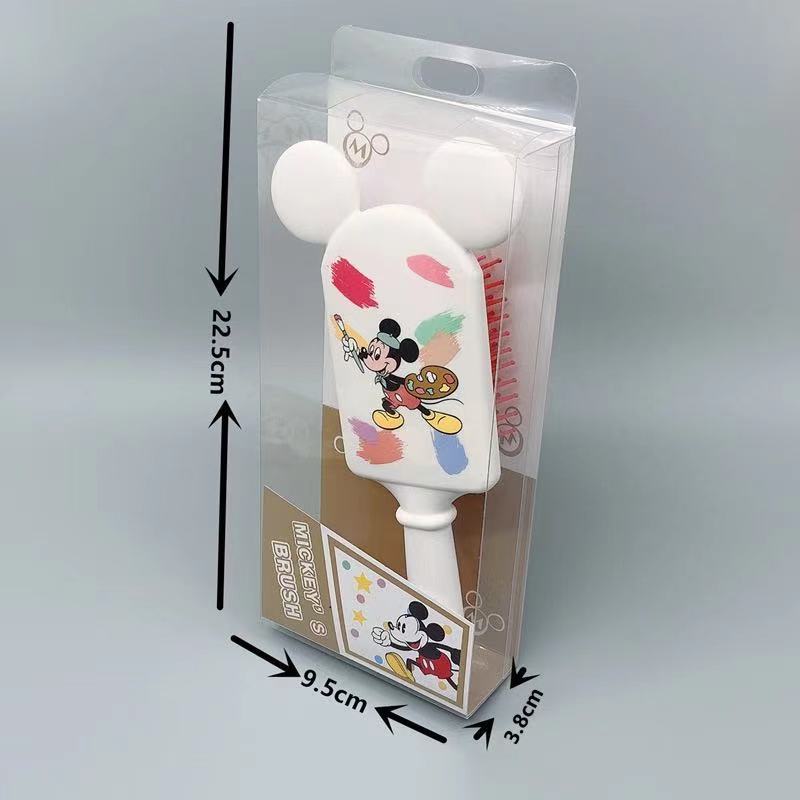 Disney Mickey Minnie Paddle Hair Brush Head Black PVC Hair Brushes Comb Original
