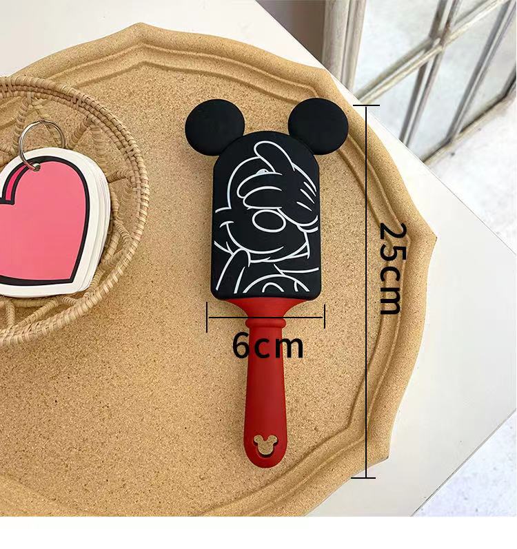 Disney Mickey Minnie Paddle Hair Brush Head Black PVC Hair Brushes Comb Original