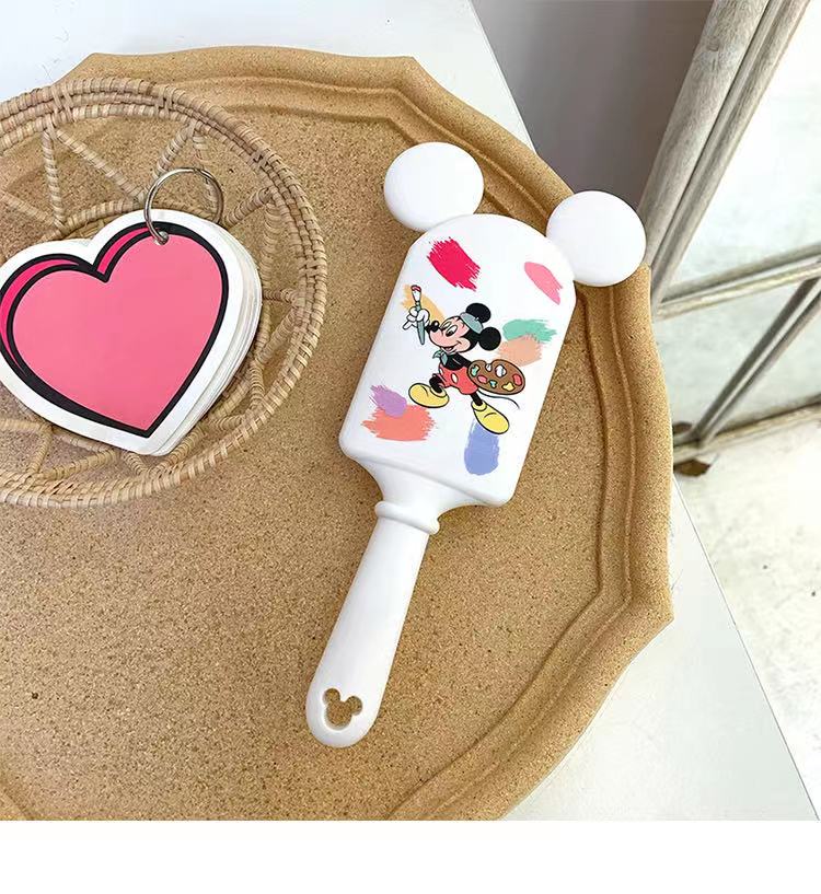 Disney Mickey Minnie Paddle Hair Brush Head Black PVC Hair Brushes Comb Original