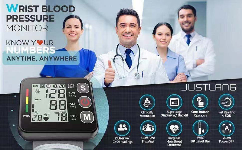 Free shipping-Blood Pressure Monitor Machine BP Cuff Automatic Digital Heart Rate