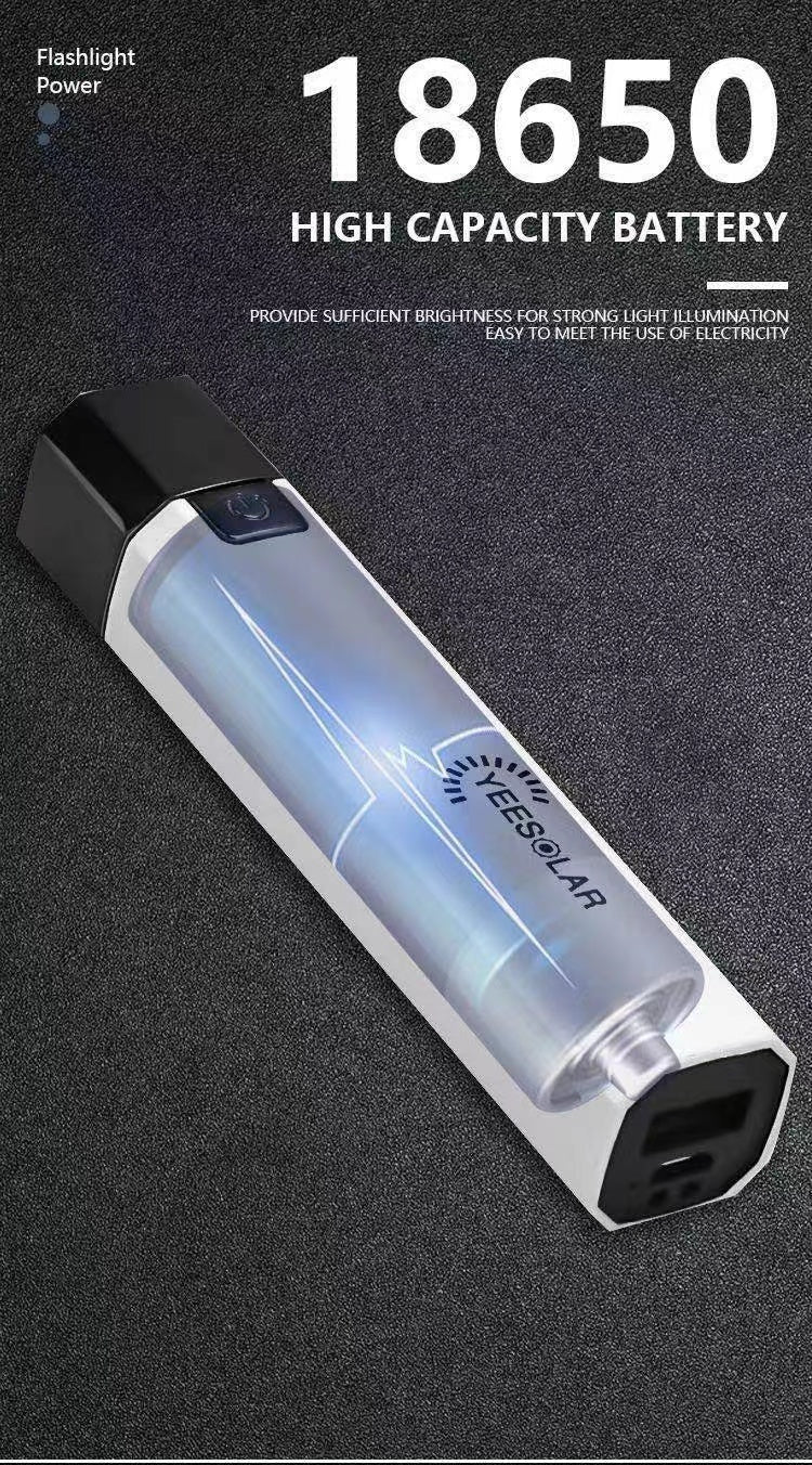 Free shipping- 2-IN-1 Flashlight with Power Bank