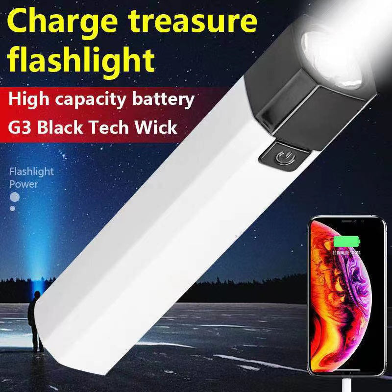 2-IN-1 Flashlight with Power Bank