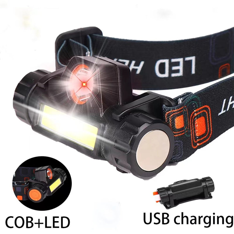 Free shipping- Rechargeable LED Headlamp Headlight Motion Sensor Head Torch