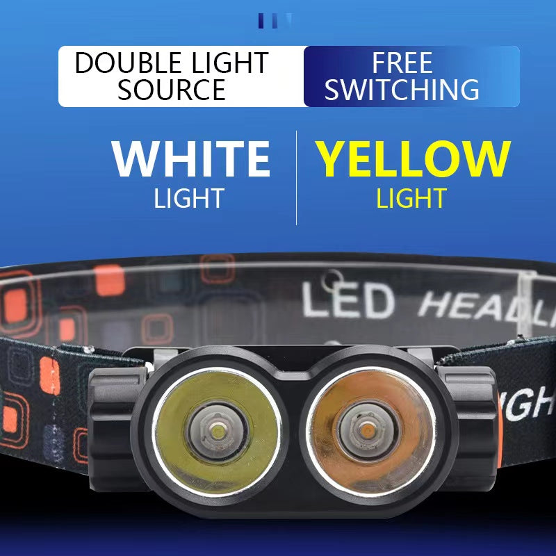 Free shipping- Rechargeable LED Headlamp Headlight Motion Sensor Head Torch