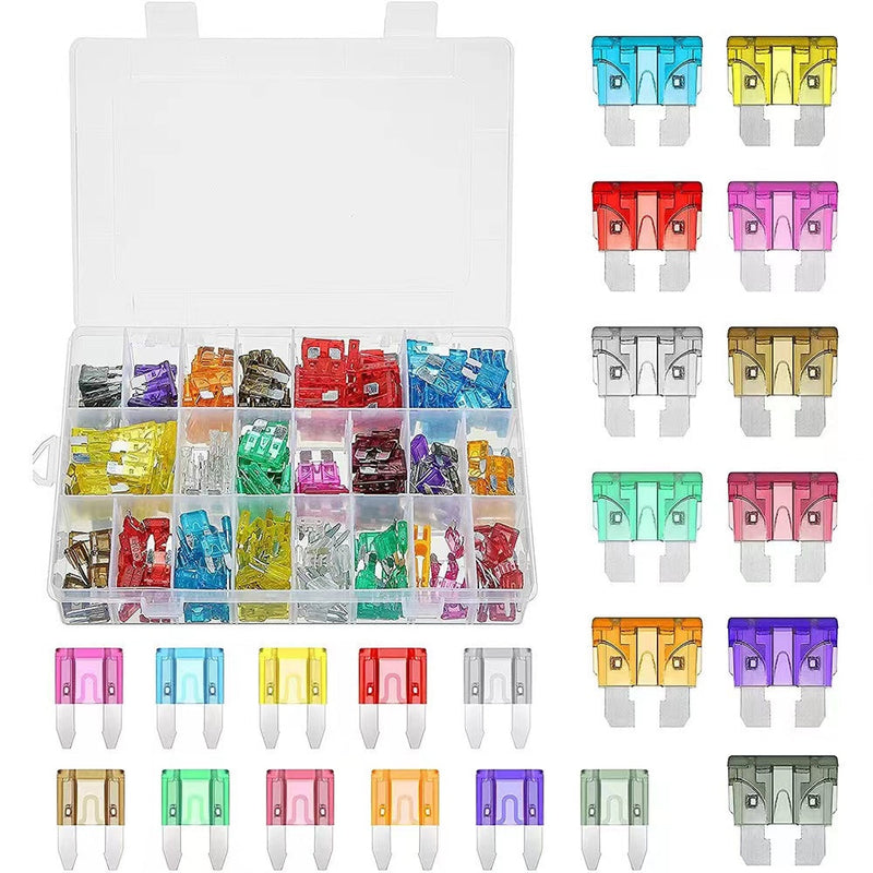 300x Standard Blade Auto Car Assorted Fuse Assortment Kits Sets 2A-35A With Box