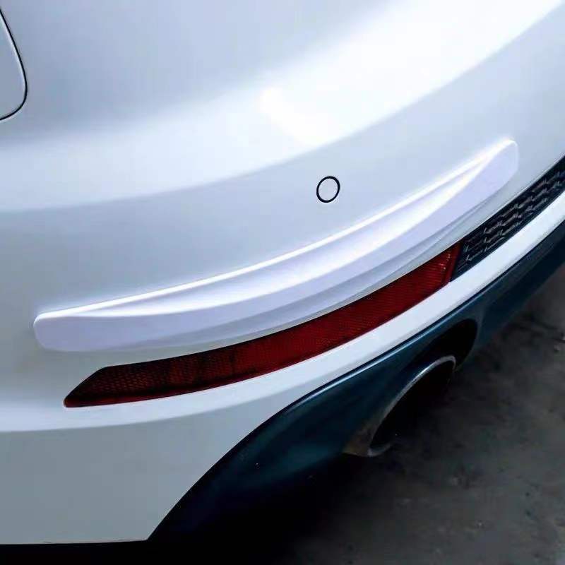 Free shipping- 2pcs Car Carbon Fiber Anti-rub Unique Black Strip Bumper Corner Protector Guard