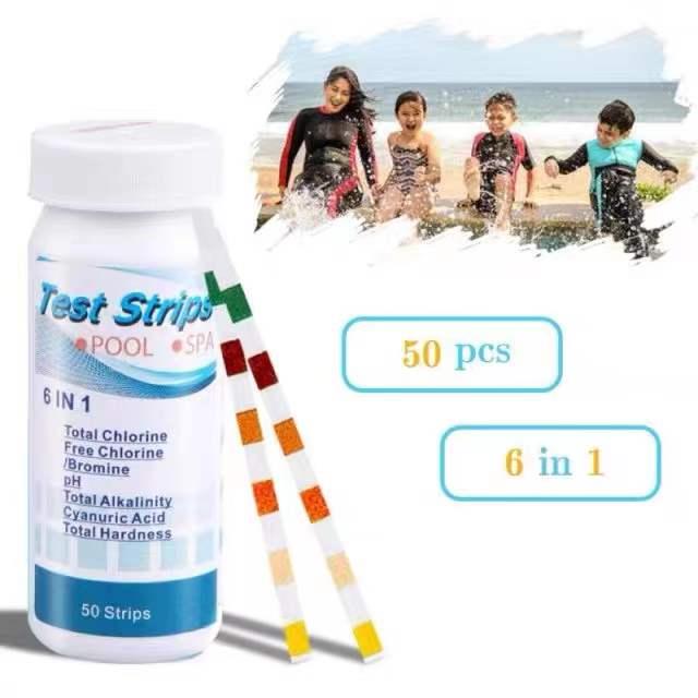 6 in1 50pcs Pool and Spa water quality test strips
