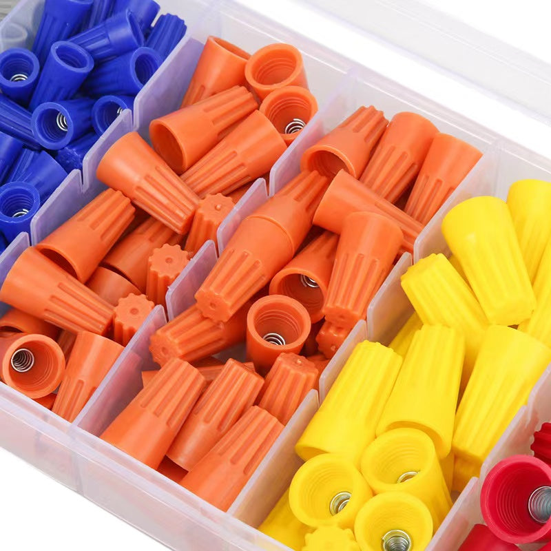 220Pcs Electrical Wire Nut Connectors Kit Spring Insert Twist Nuts Caps