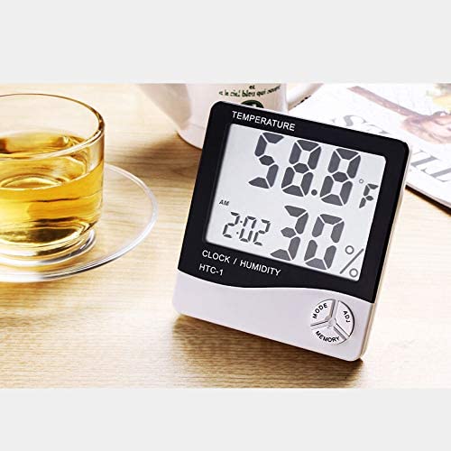Hygrometer Thermometer with Clock & Alarm