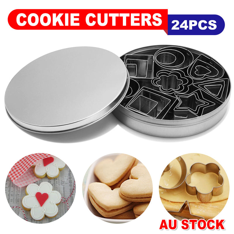 Free shipping-24PC DIY Stainless Steel Round Cutters