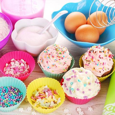 Free Shipping - Set of 24 Reusable Silicone Baking Cups