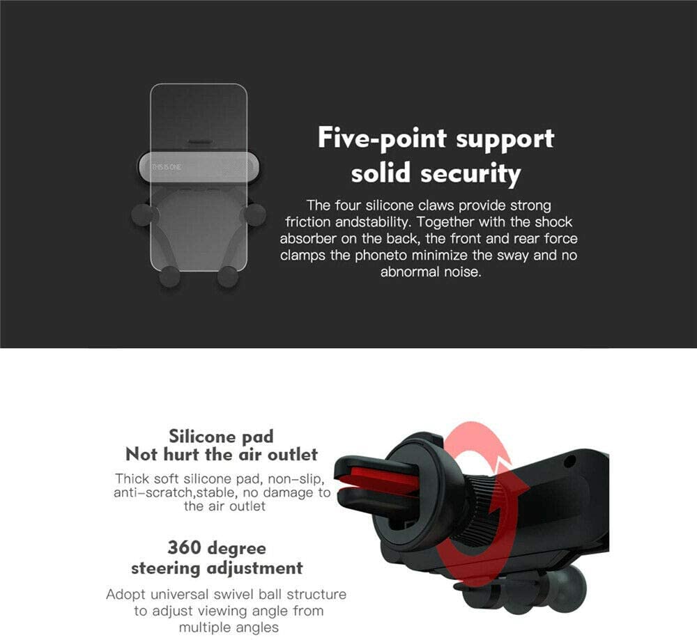 Gravity Car Phone Holder Air Vent Mount 360° Stand Cradle
