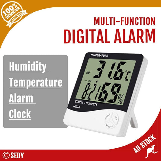 Hygrometer Thermometer with Clock & Alarm