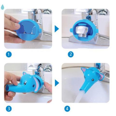 Free Shipping - Cute Cartoon Faucet Extender For Kid
