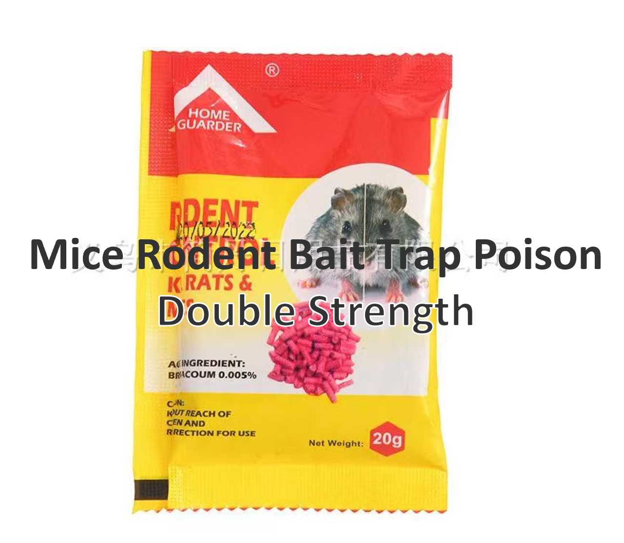 Free shipping-5/10/20 Packs Premium Bait - Rat & Mouse Poison - Rat Bait 20g/bag