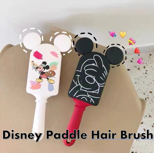 Disney Mickey Minnie Paddle Hair Brush Head Black PVC Hair Brushes Comb Original