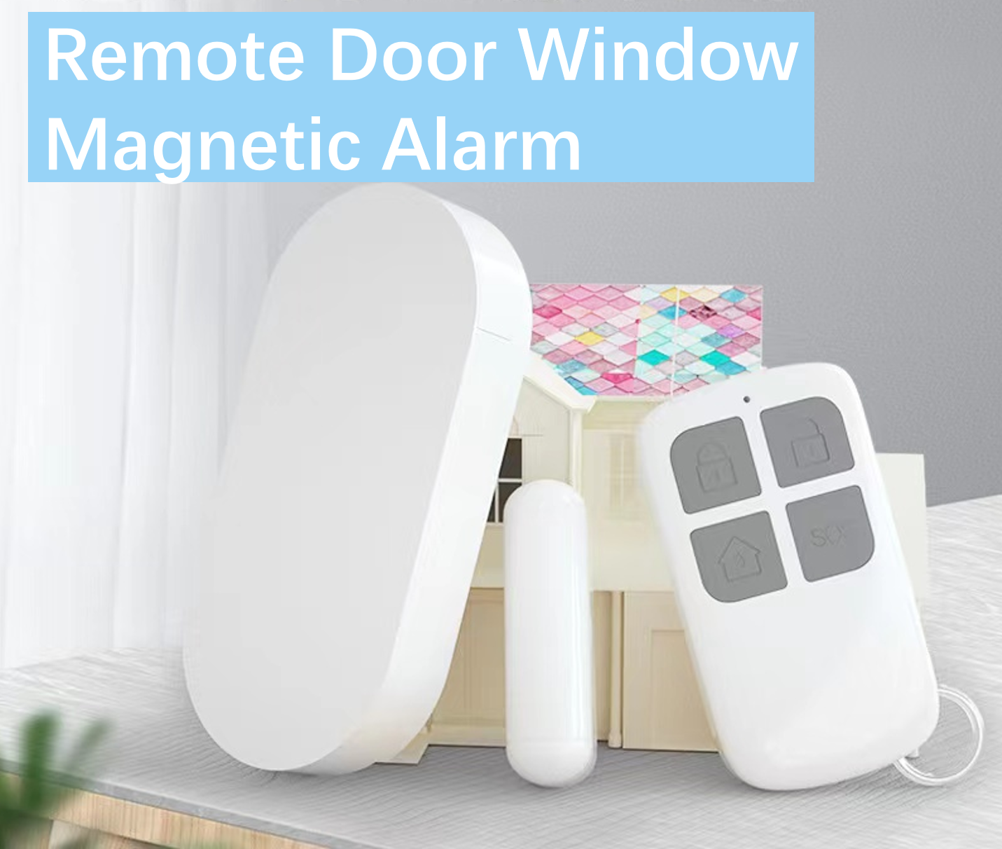 Wireless Anti-Theft 130dB Alarm Door Window Magnetic Sensor w/Remote Control