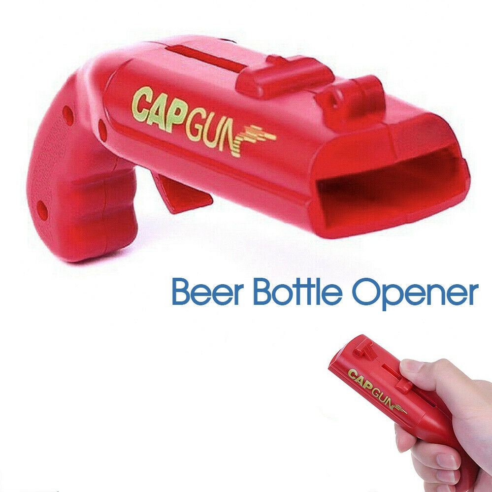 Gun Beer Bottle Opener Launcher Drinking Game Cap Plastic Shooter for Party