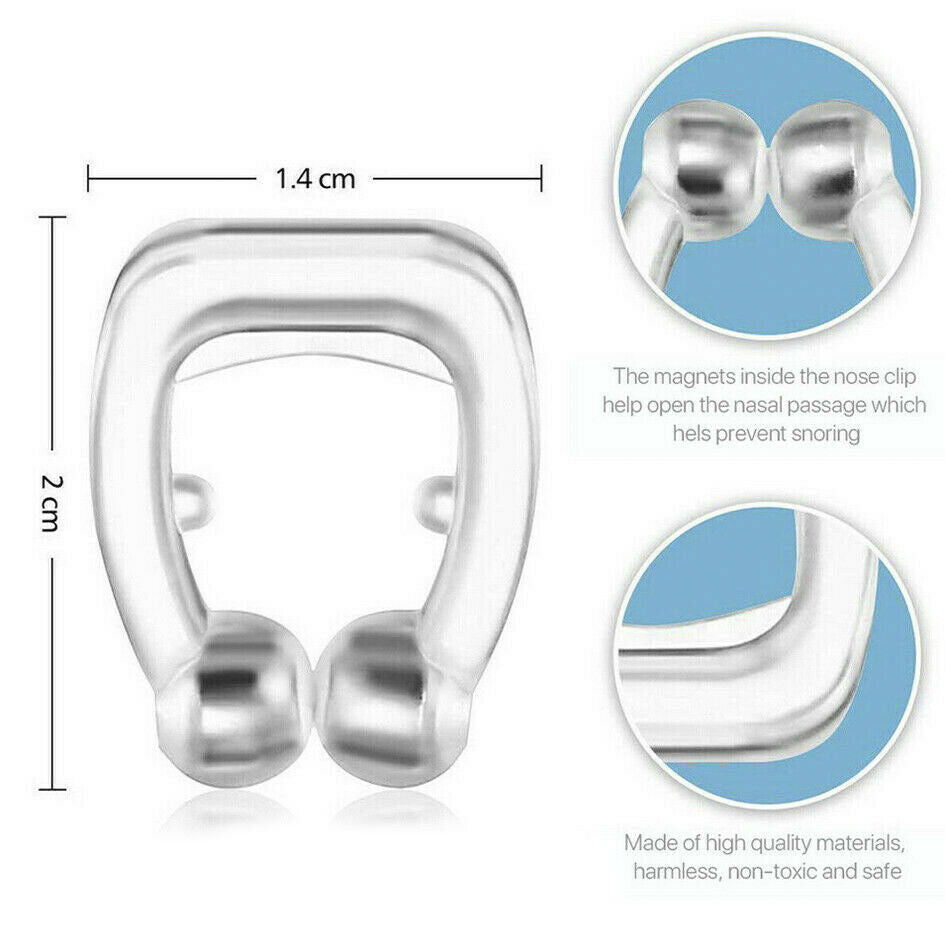 4PCS-12PCS Anti Snore Magnetic Silicone Nose Clip Stop with Tray