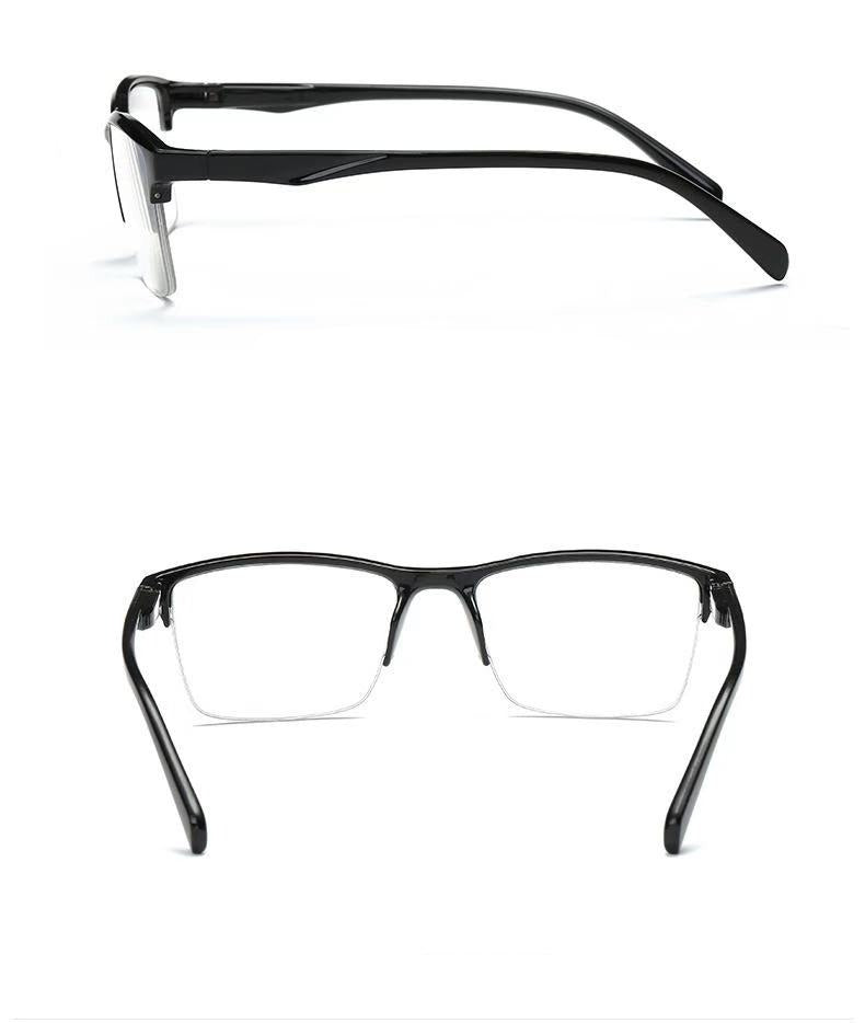 Ultralight Mens Ladies Magnifying Reading Glasses Clear Half Frame 1.0 1.5 2.0 2.5 3.0 3.5