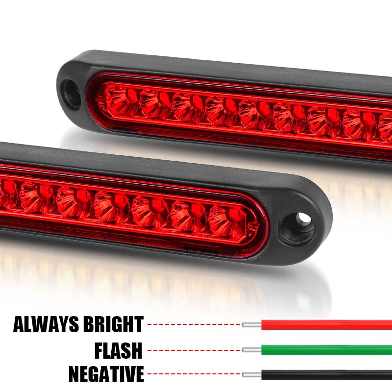 LED Tail Lights 18/36 LED – Flowing Amber Turn Signal, Red Brake – Universal Ute Trailer Truck RV