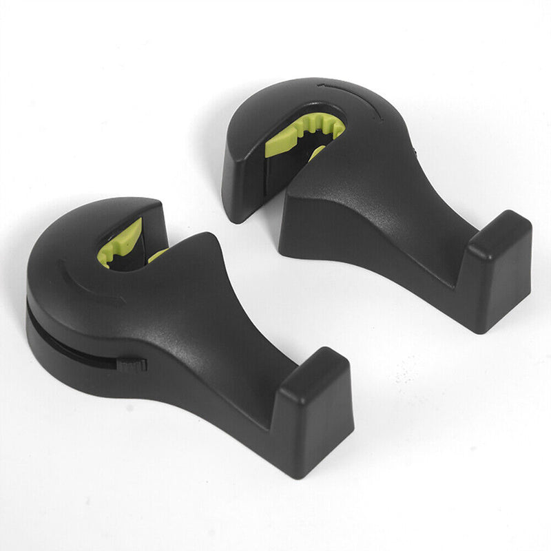 Free shipping-2PC Car Seat Hook With Phone Holder Hanger Headrest Auto Organizer Stand Black