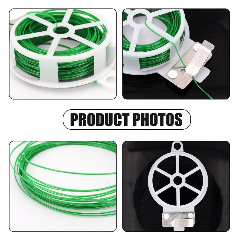 50M Plant Twine Green Soft Flexible Bendy Garden Support Wire Cable Tie