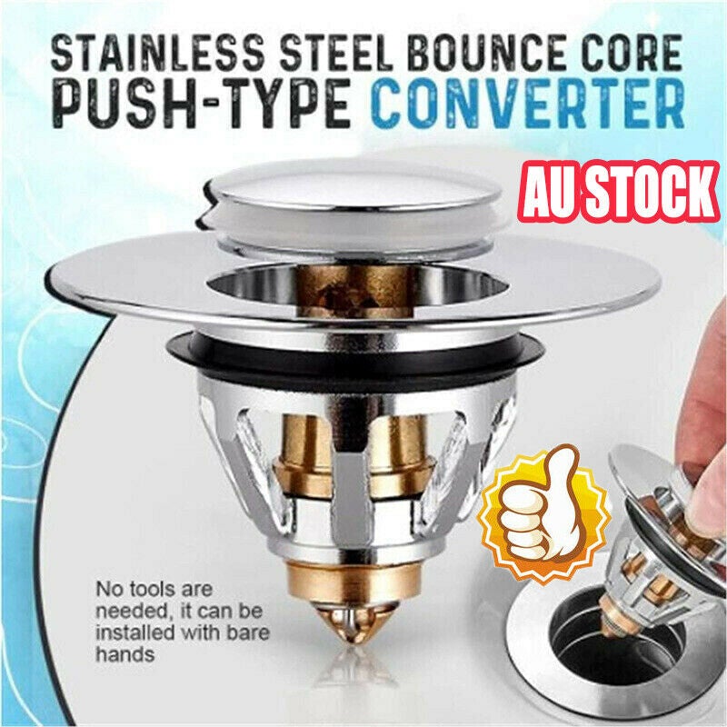 Universal Steel Push Type Drain Filter Bounce Core