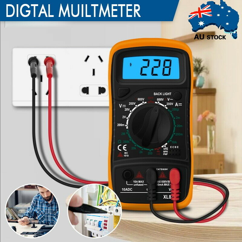 Free shipping- Digital Multimeter Electrical LCD Meter AC/DC Volt Current OHM Multi Tester New Battery Included