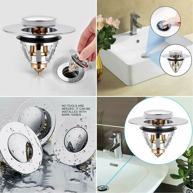 Free shipping- Universal Steel Push Type Drain Filter Bounce Core