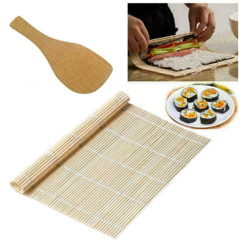 Japanese Bamboo Sushi Mat Rolling Maker Set