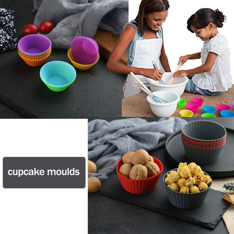 20x Cookie Cupcake Case Baking Mould Muffin Egg Tart Mold Bake Cup Cake Pudding